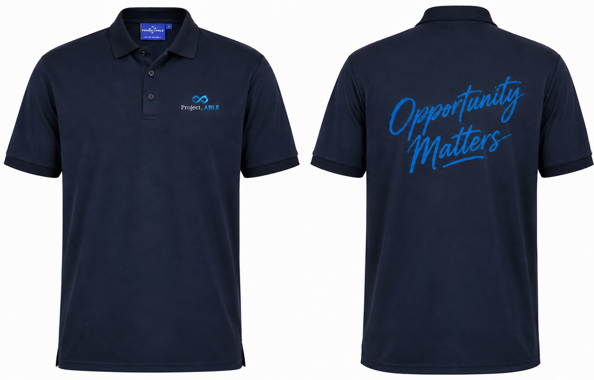 Polo shirt Project.ABLE “Opportunity Matters”
